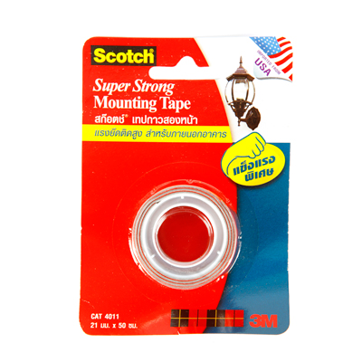 50 ซม สก๊อตช์® 3M เทปโฟมกาวสองหน้า แรงยึดติดสูง 21 มม. CAT4011 เทา ม้วน