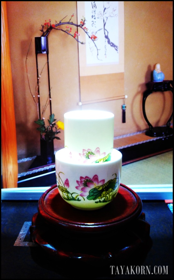 ชุดถ้วยชาแบบดมดื่ม ลายดอกบัว Lotus Tea cup TKLG-LT1