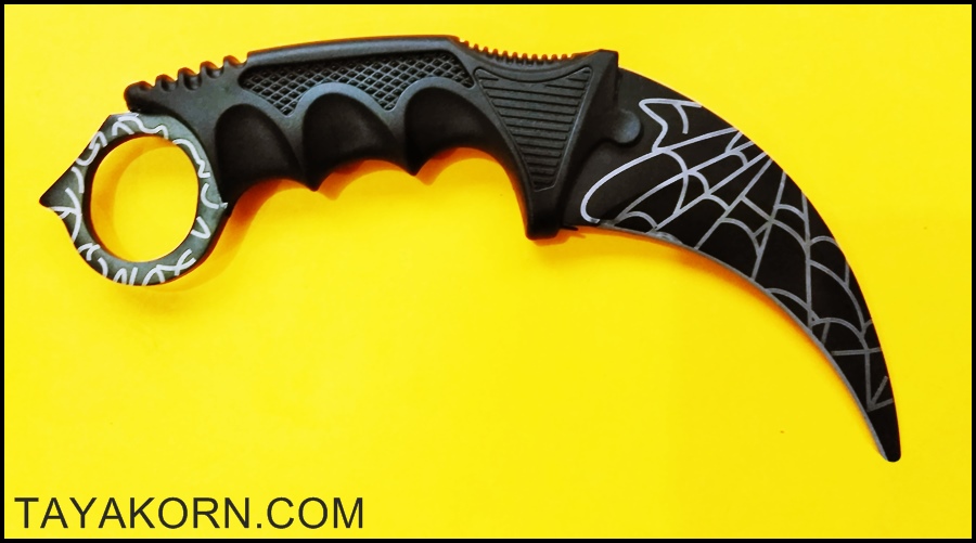 มีดซ้อมควง คารัมบิตแบล็คสไปเดอร์ Black Spyder Karambit Trainer Knife