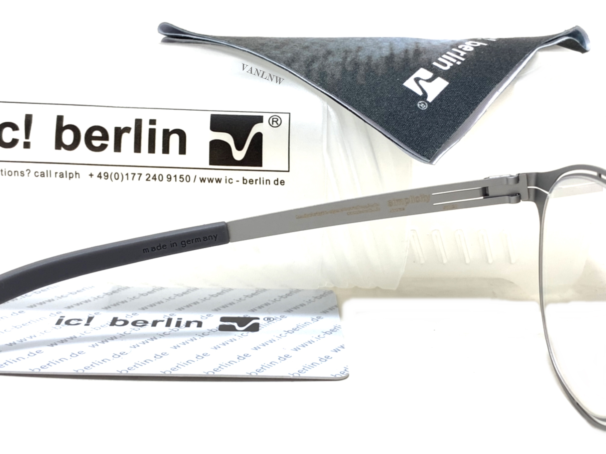 แว่นสายตา ic berlin simplicity chrome ขนาด 51-20 mm. <เงิน>