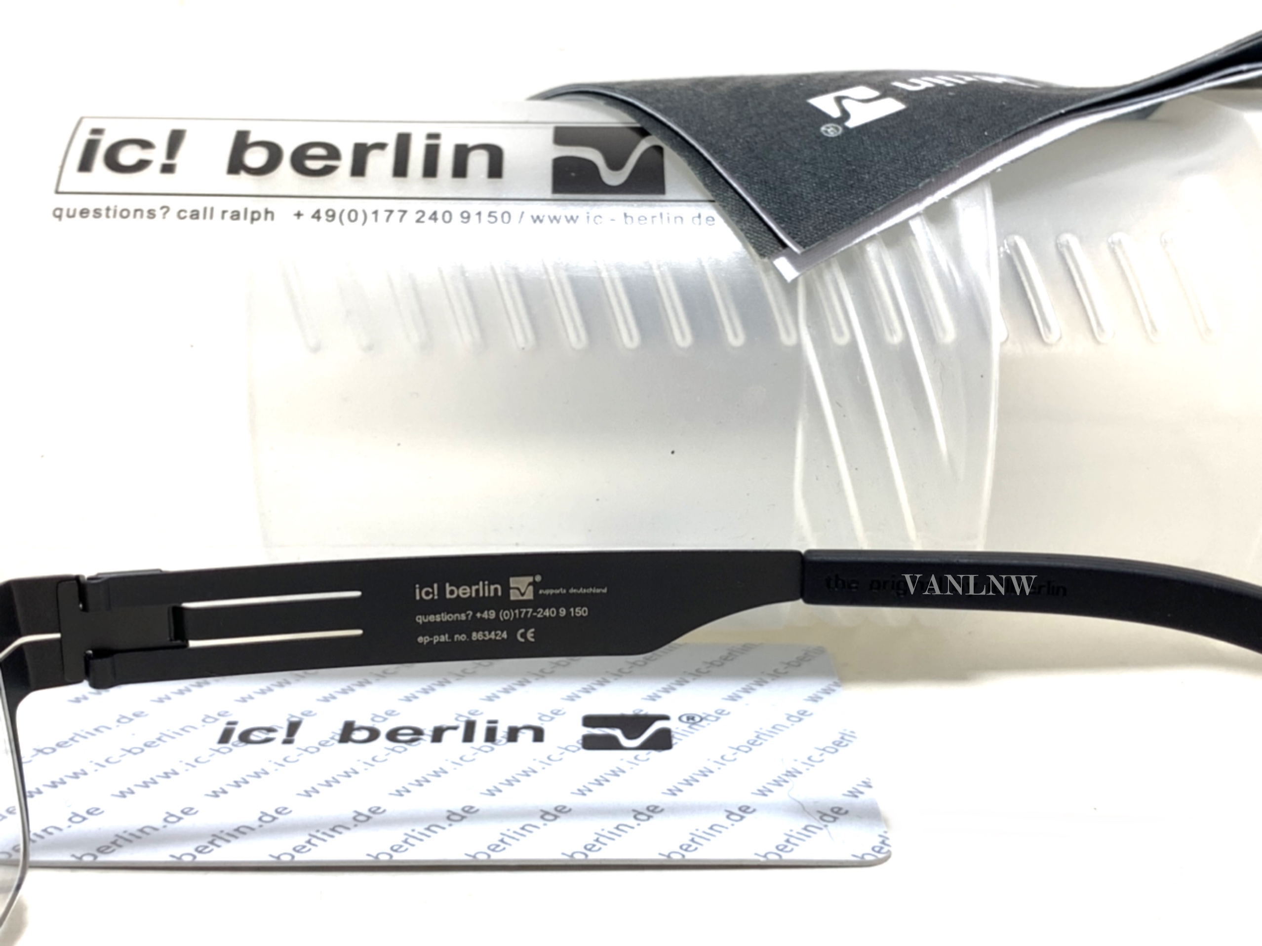 แว่นสายตา ic berlin model wasserflut gun metal 53-18 <กันเมทัล>