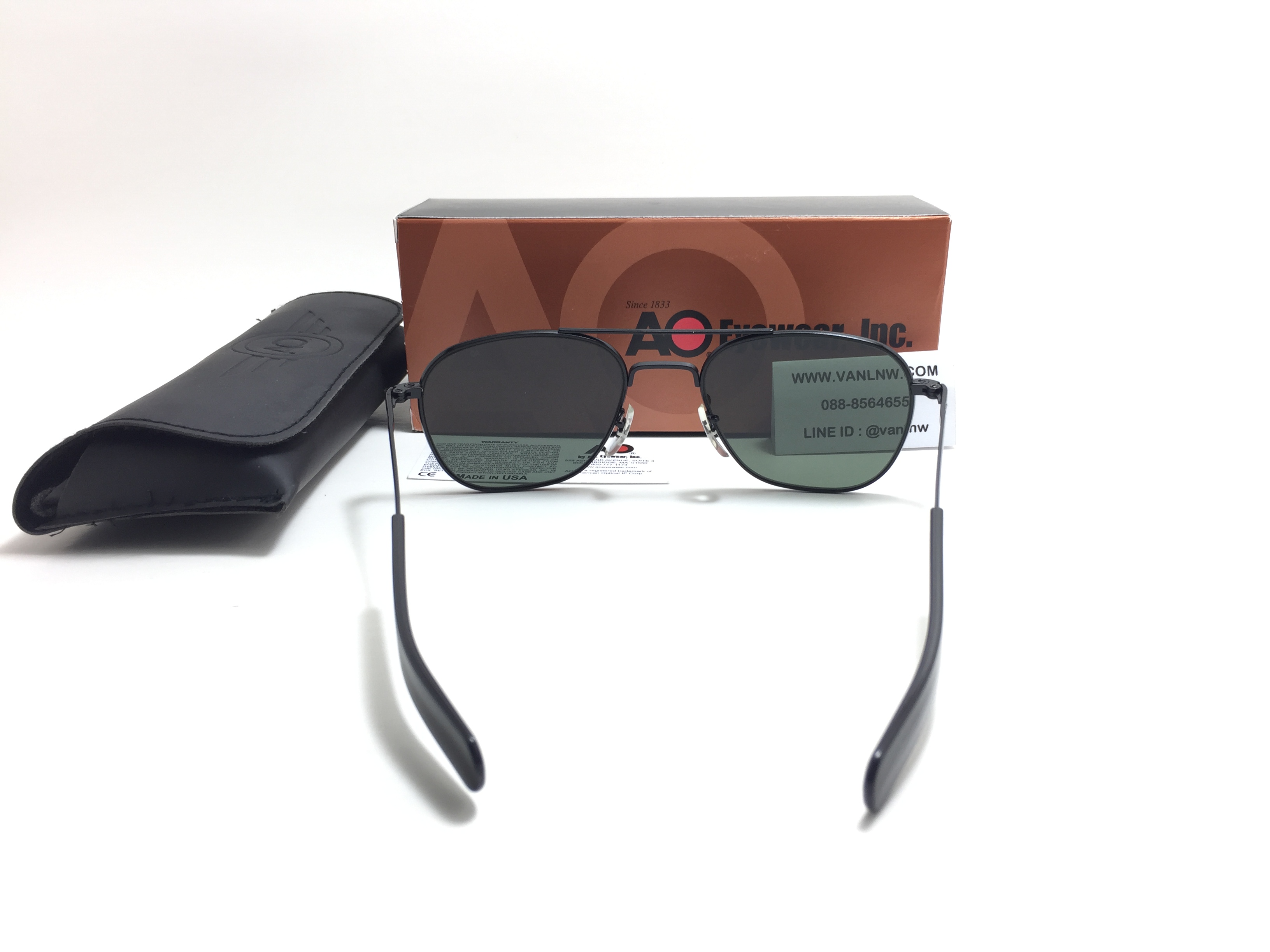 แว่นกันแดด Ao Original Pilot 55 -20 140 (usa) ดำ