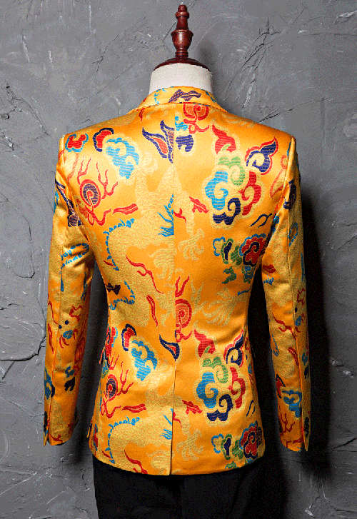 เสื้อสูทแฟนซี ลายจักรพรรดิ์จีน พร้อมส่ง Size L