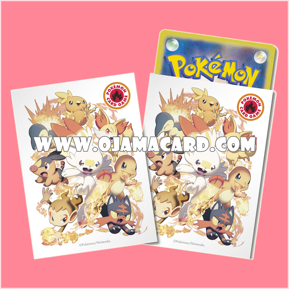 Pokémon Card Game Deck Shield | Card Sleeves — Type Fighters Flame | Fire「64ct.」