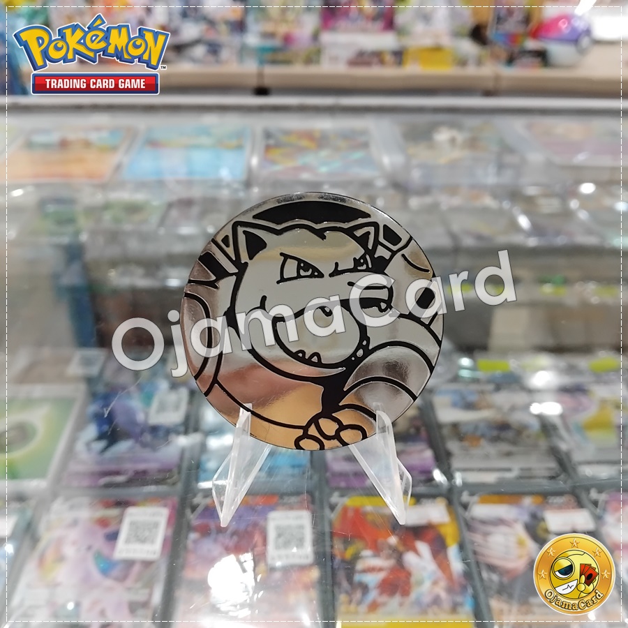 Pokémon TCG Official Coin | เหรียญโปเกม่อน (Large Size) — Kamex | Blastoise (Silver) 99%「1 Coin」