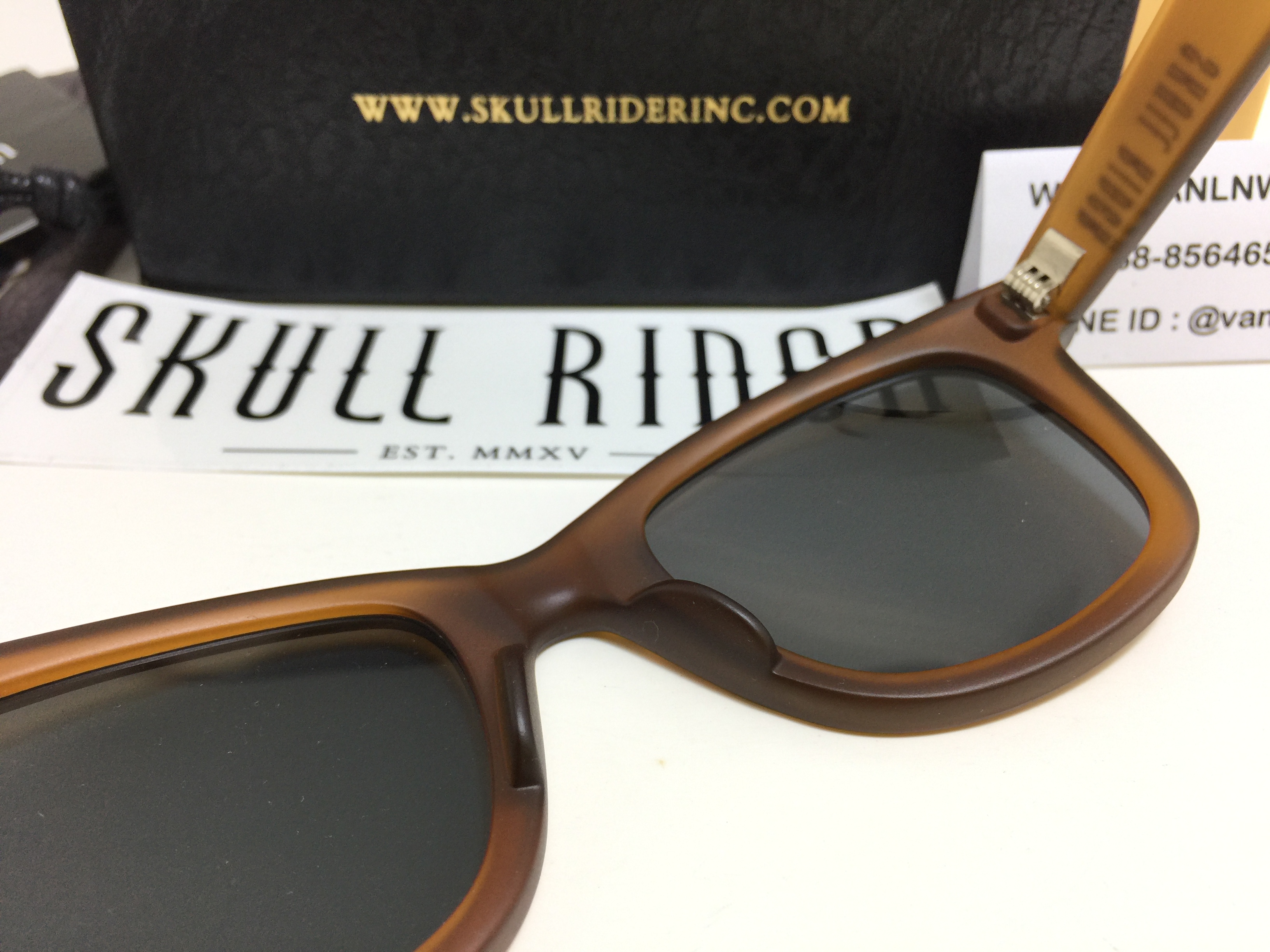 แว่นกันแดด SKULL RIDER รุ่น Matt Camel Gold <Skull-04>