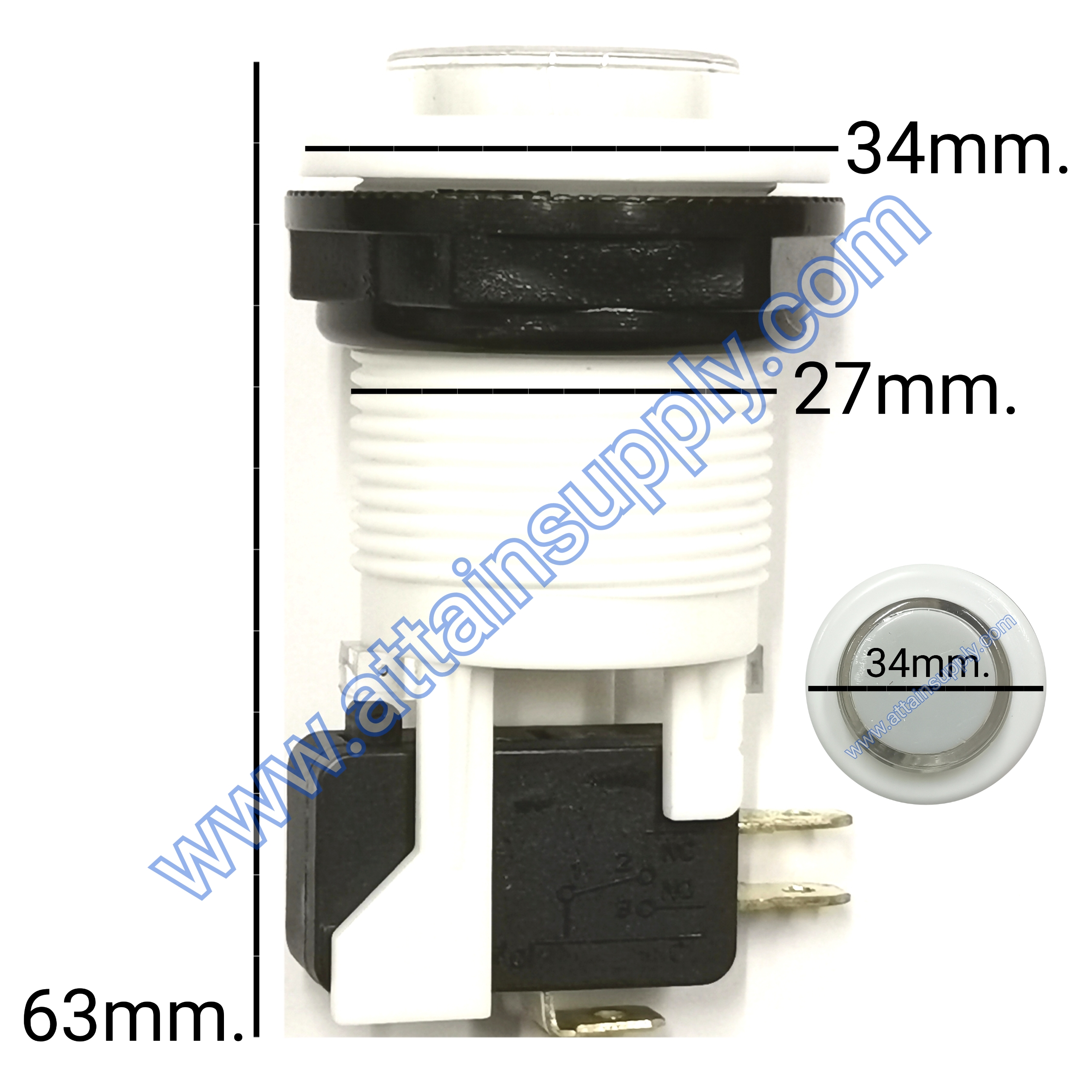 สวิทช์กดติด-ปล่อยดับ NO.13-MICRO/WHITE