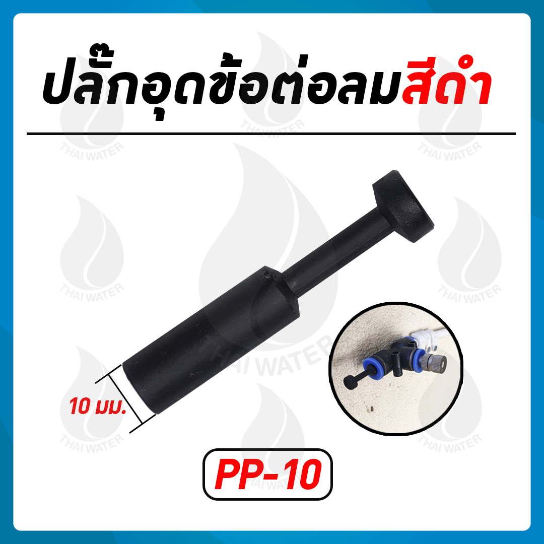 PP-10 สีดำ ปลั๊กอุดข้อต่อ 10 มม. ( 3/8" )
