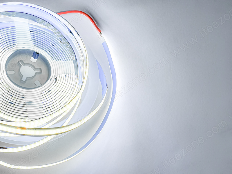 สีขาว White 6000K ไฟเส้น Strip light LED COB 300led/m 30W 12V IP20 (ไม่กันน้ำ) เป็นรุ่นใหม่ล่าสุด ไม่เห็นเม็ดไฟเส้น LED