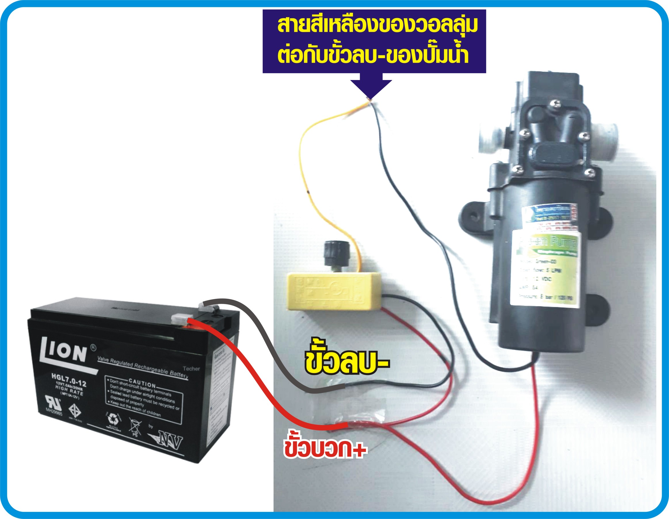 สวิทช์วอลุ่ม ควบคุมความเร็วรอบปั๊มน้ำ ปั๊มพ่นยา 12 โวลต์