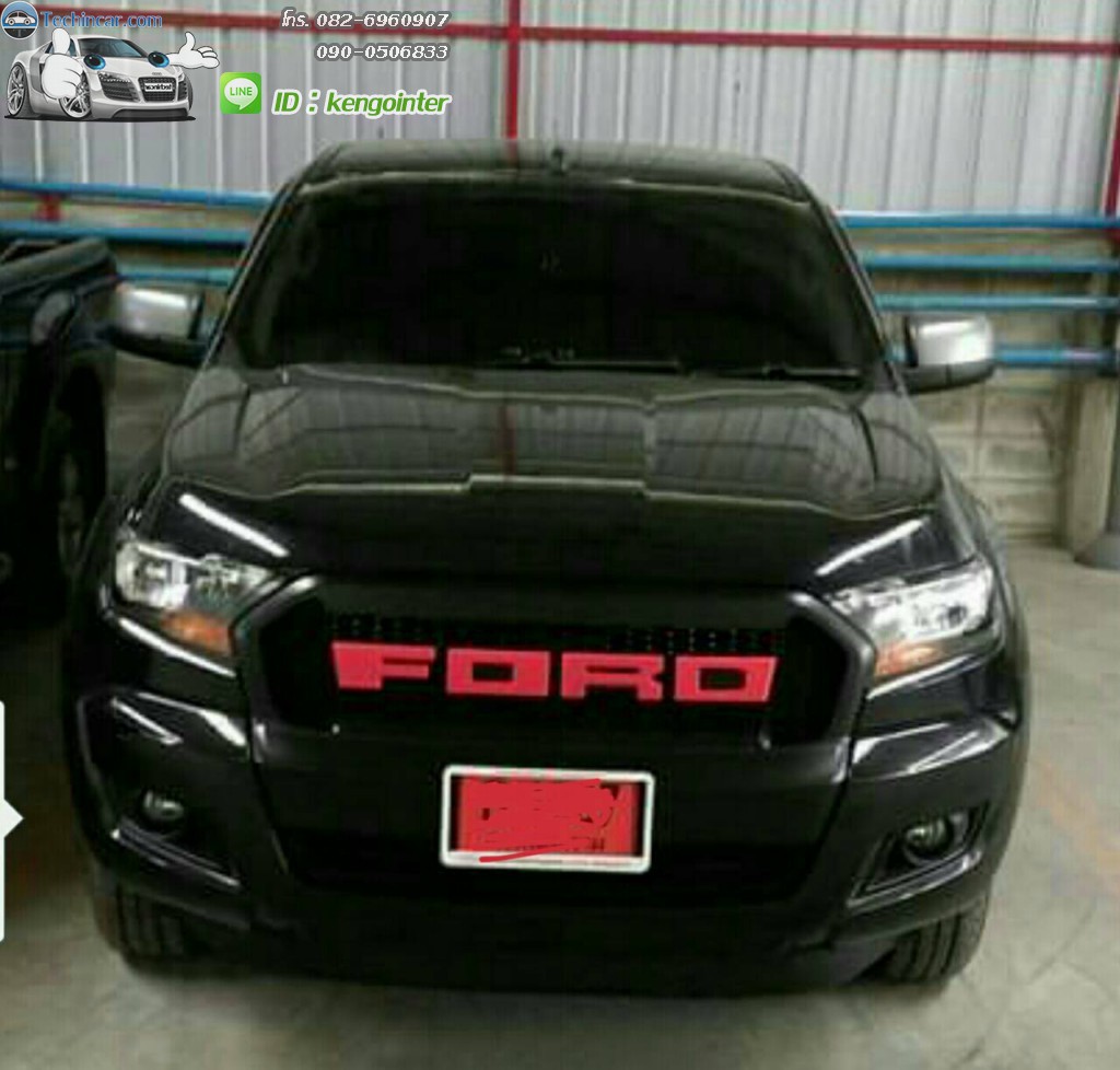 กระจังหน้า Ford Ranger T6 MC ตัวอักษรสี ขาว วัสดุเกรดA