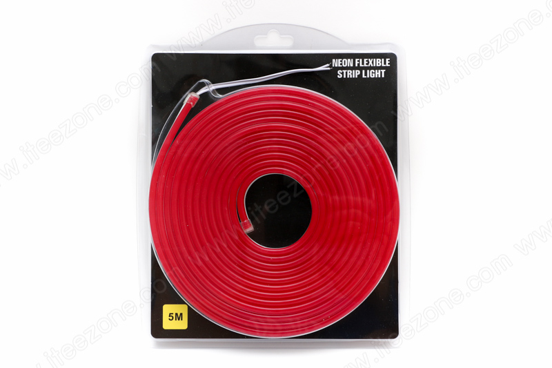 ไฟเส้น Neon Flex 12V Silicone สี Red แดง (กันน้ำ)