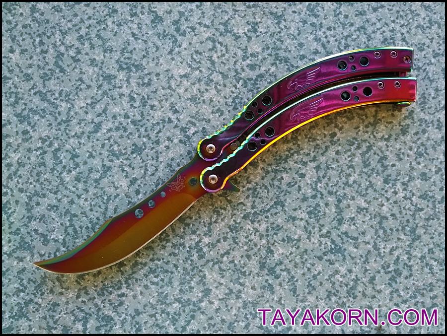 มีดควง อีเอสโก บาลิซอง ES GO Rainbow Balisong Knife TKBS-ES1