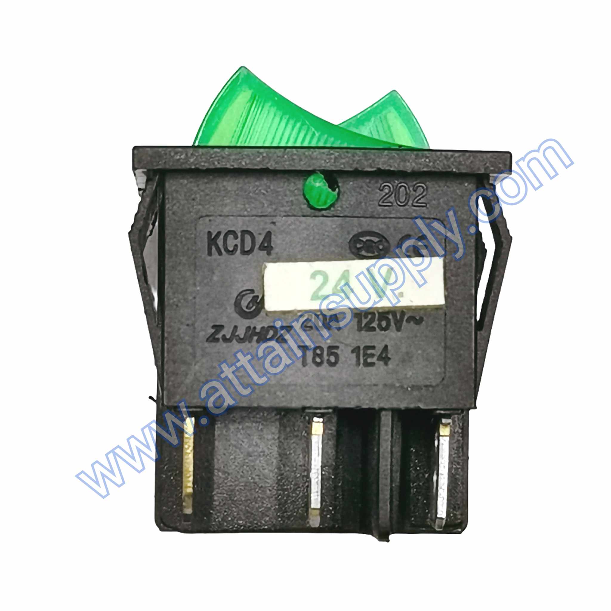 สวิทช์ IOแบบคู่-เหลี่ยมใหญ่ 24V./6ขา มีไฟ-สีเขียว+เขียว