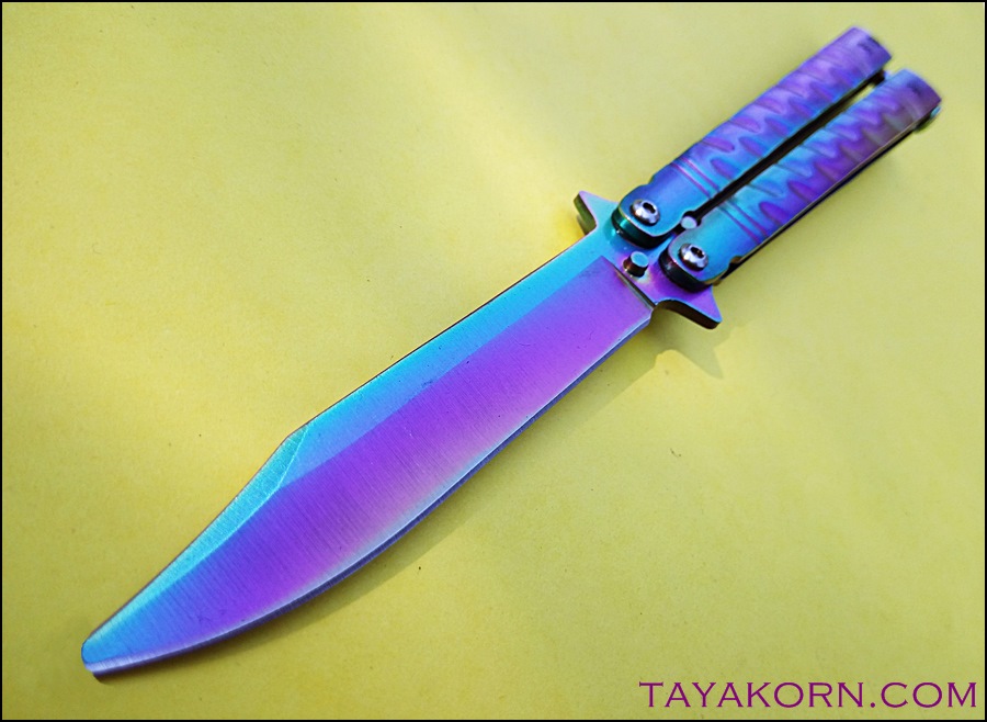 มีดซ้อมควง บาลีซองเรนโบว์ธันเดอร์2 Rainbow Thunder2 Balisong Trainer Knife