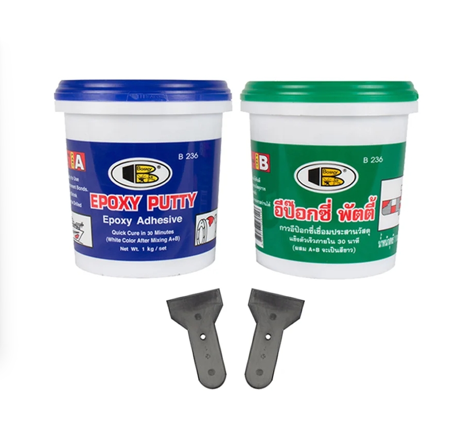 กาวอีพ็อกซี่เสียบเหล็ก รุ่น B236 ขนาด 1 กก. สีขาว BOSNY