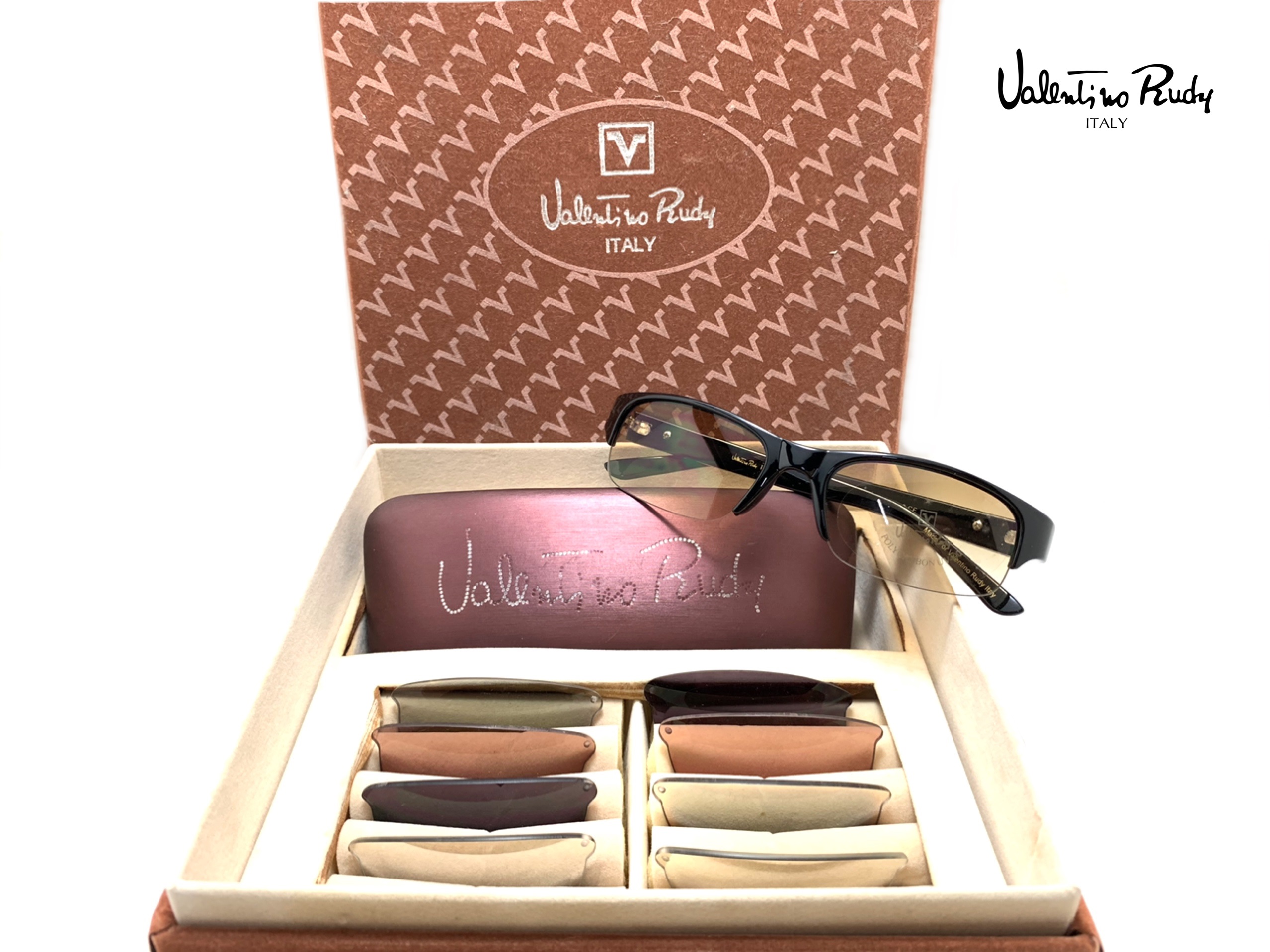 แว่นกันแดดวินเทจ แว่นกันแดด valentino rudy sunglasses Mod VR06001 60-19 140 CE Made in Italy <เปลี่ยนเลนส์ได้ 5 สี>