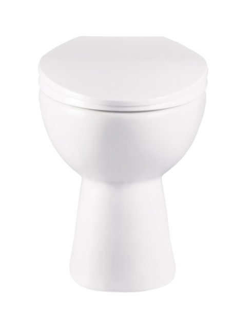 สุขภัณฑ์นั่งราบราดน้ำ แบบหน้ายาว NC-9501 รุ่นVIVA สีขาว