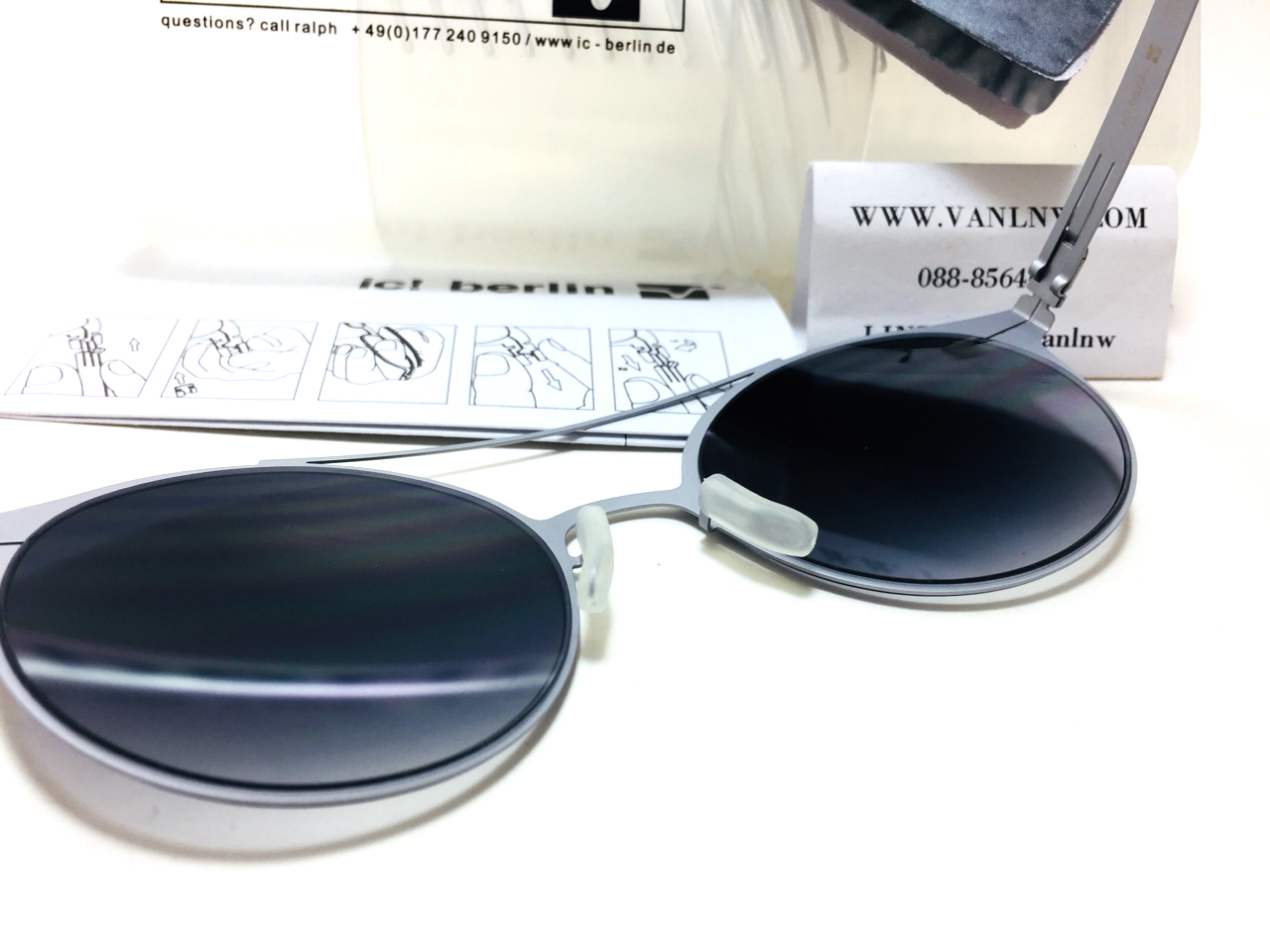 แว่นกันแดด ic berlin model blanca chrome 51-23 <เงิน>