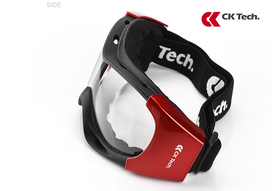 แว่นตากันลม กันฝุ่น CK Tech Safety Glasses Eye Protection รุ่น CKY-053 <ดำ-แดง>