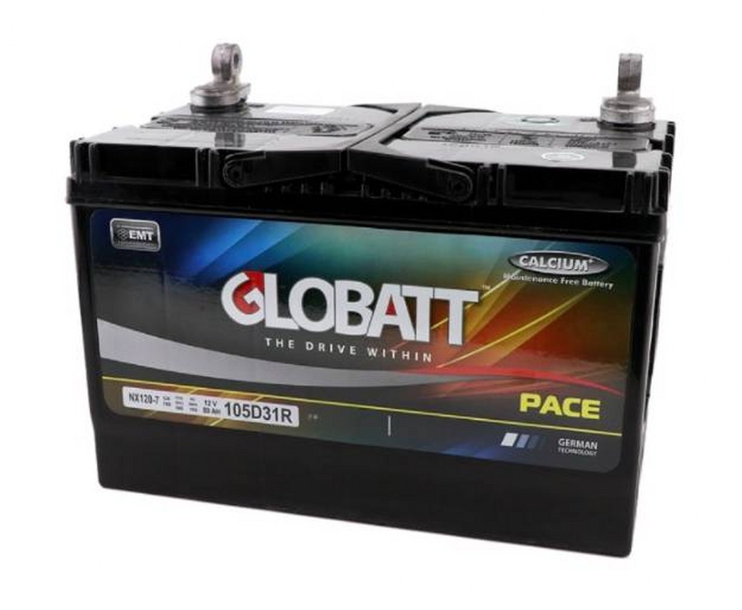 แบตเตอรี่ดีพไซเคิล ( แบตเตอรี่ Deep cycle ) 80Ah 12V ยี่ห้อ GLOBATT ( Pace )