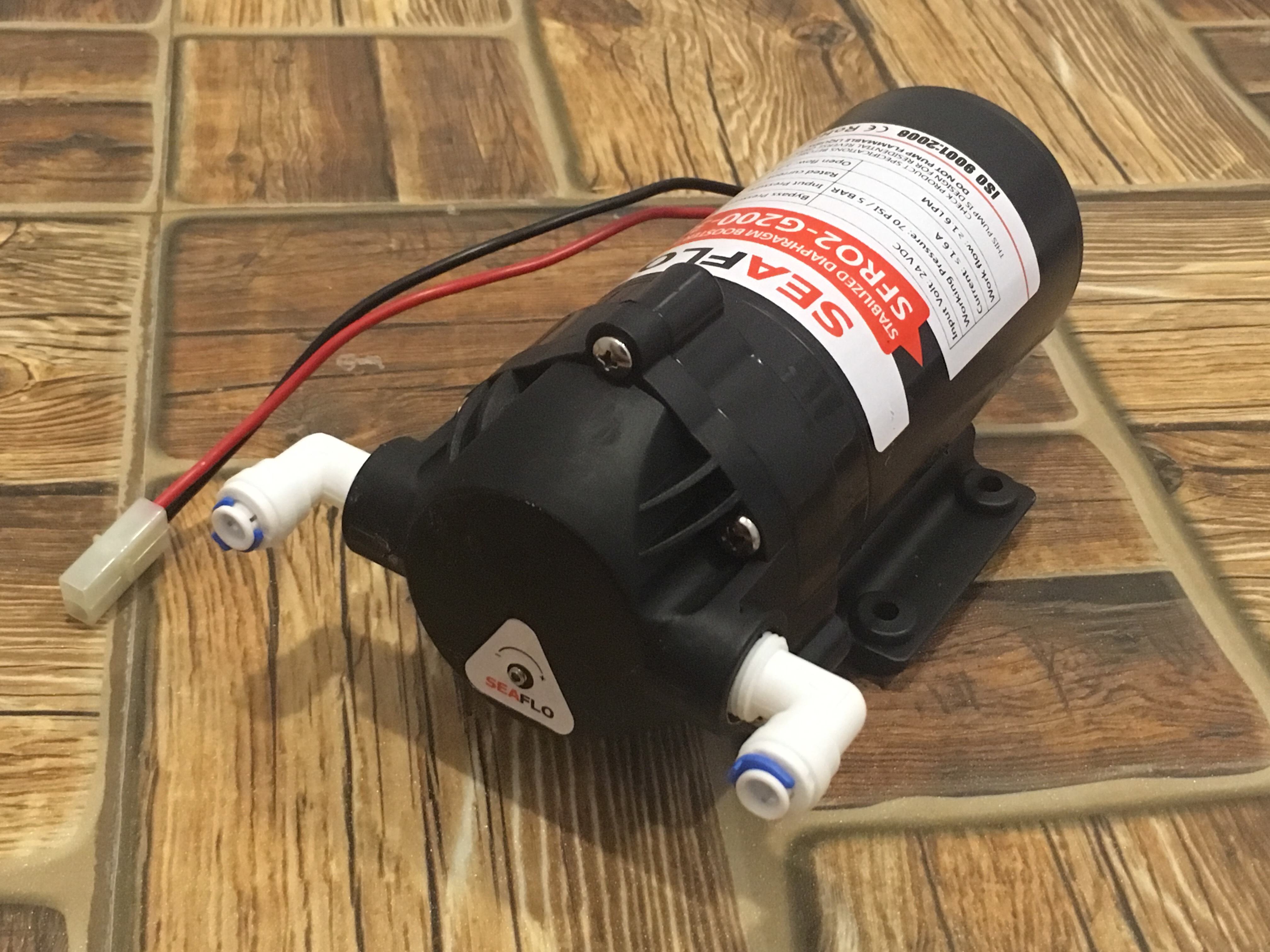 ปั๊มน้ำ ปั๊มอัดเมมเบรน เครื่องกรองน้ำ เครื่องพ่นหมอก SEAFLO RO Pump DC24V 150PSI 200G ( 9 บาร์ )