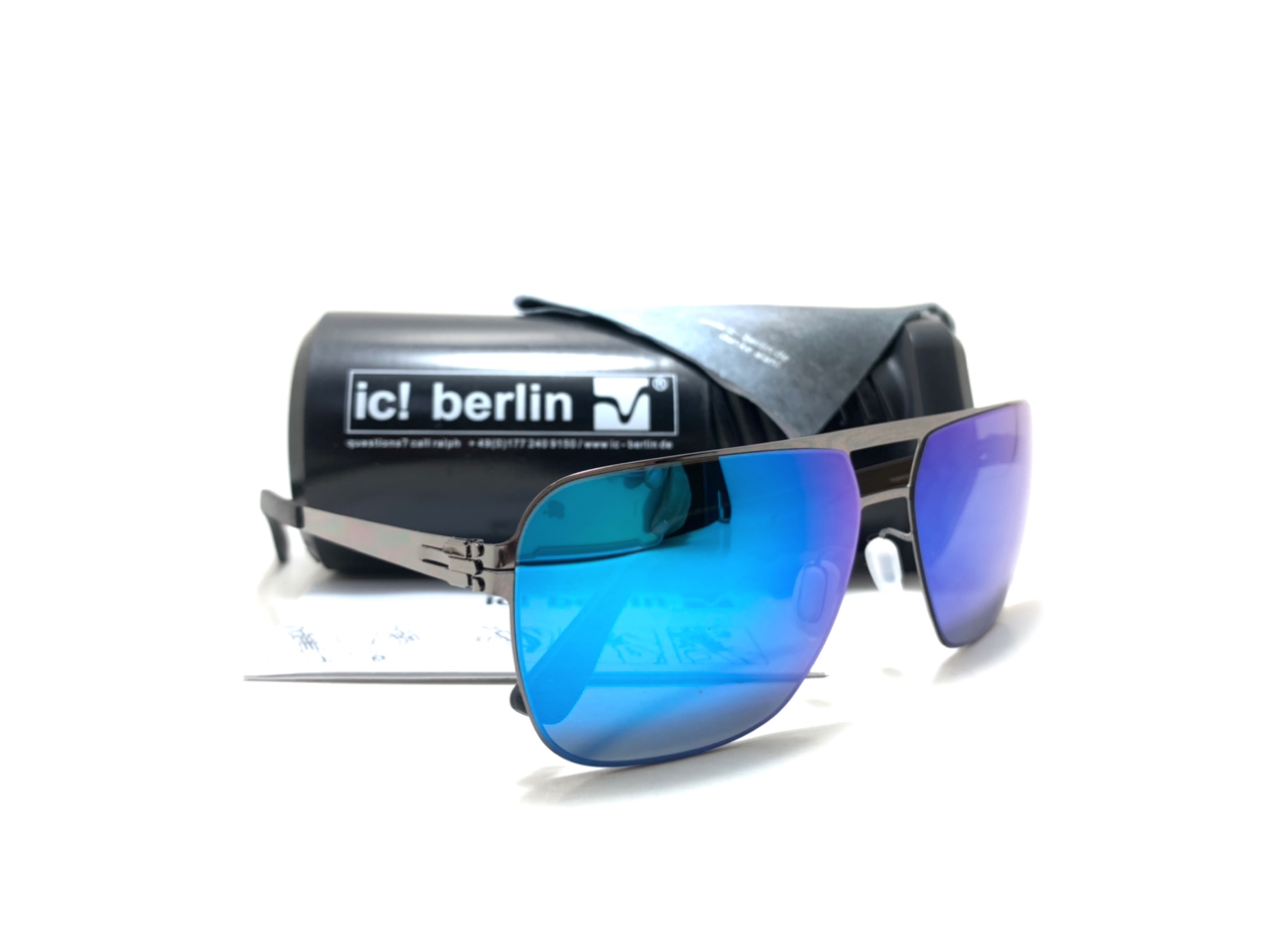 แว่นกันแดด ic berlin Marcel E.gun 60-15 <ปรอทน้ำเงิน>