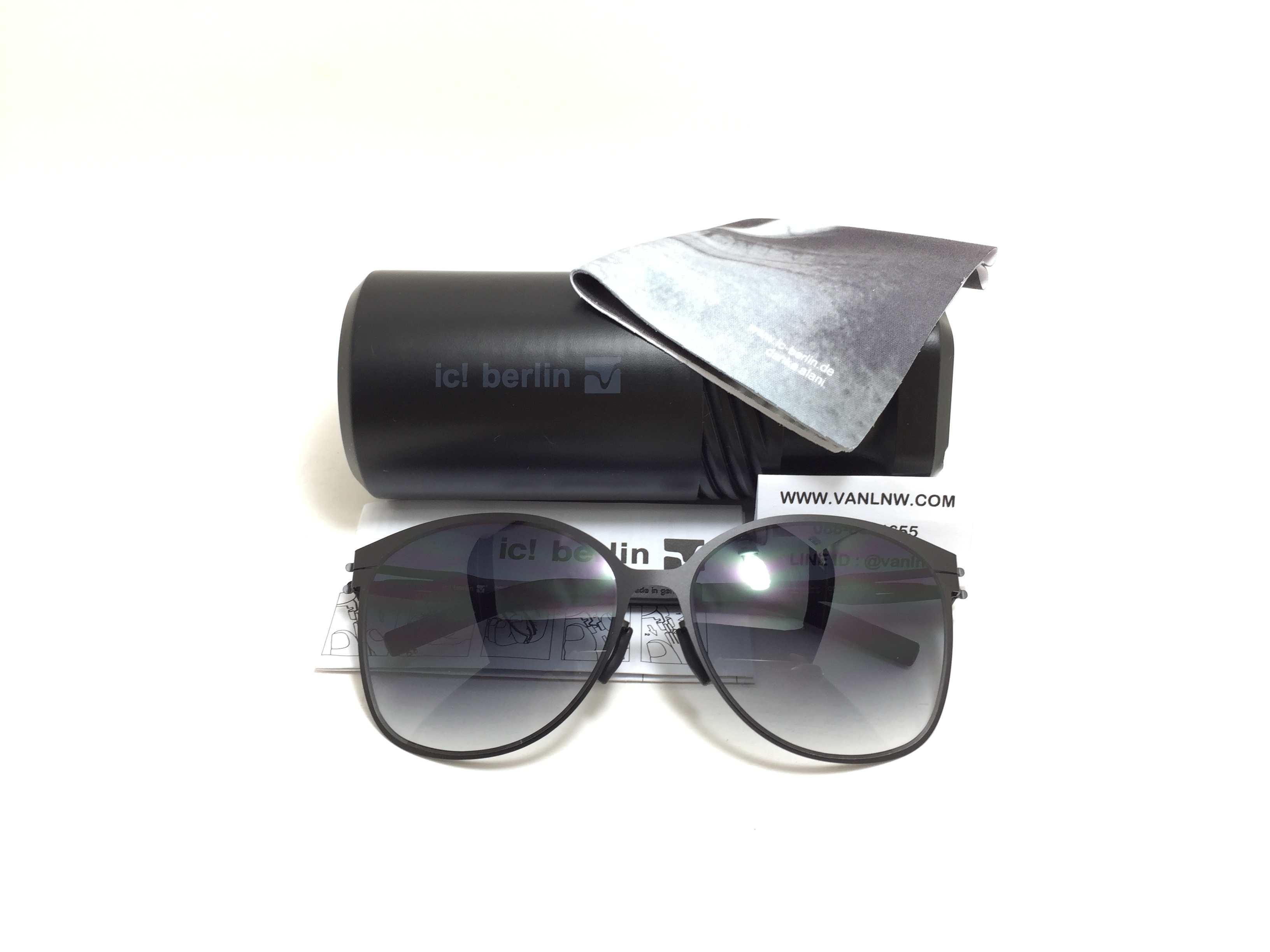 แว่นกันแดด ic berlin model craauante black 61-18 <ดำ>