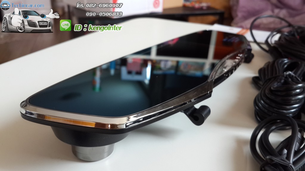 กล้องจอกระจก2016 จอ5.0" + กล้องวีดีโอหน้าหลัง + กล้องถอยหลัง Car Camcoder Q3 รุ่นใหม่ล่าสุด