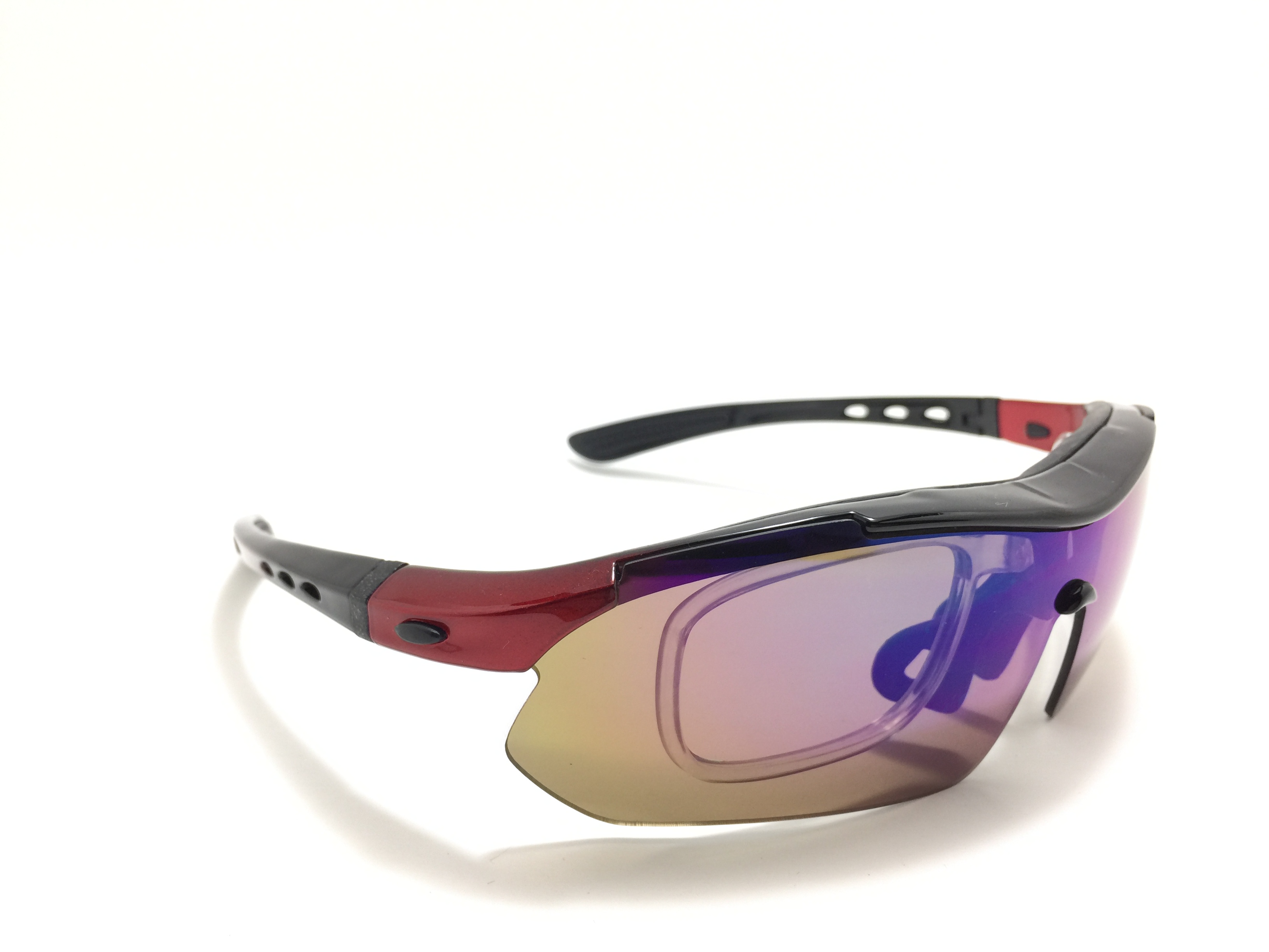 แว่นตาปั่นจักรยานทรงสปอร์ต <ชุด 5 เลนส์>