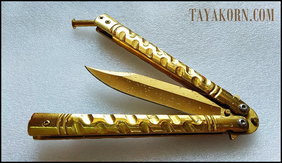 มีดบาลีซอง โกลเด้นธันเดอร์ GoldenThunder Balisong Knife TKBS-GT5