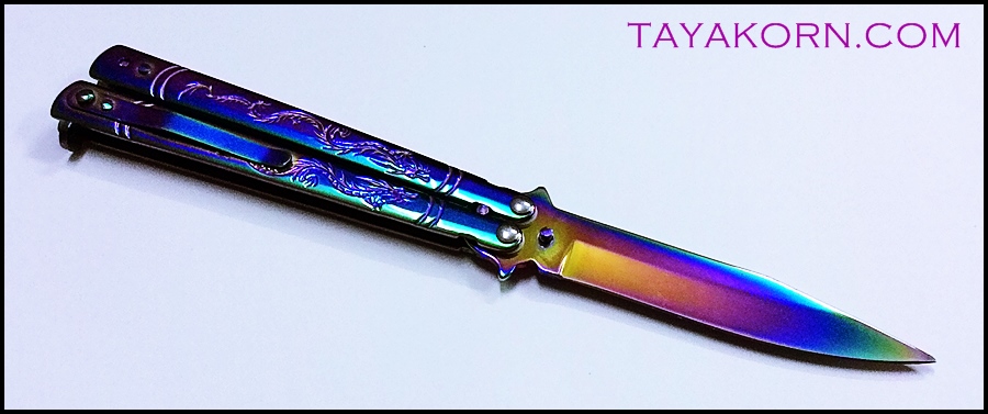 มีดควง บาลีซองเรนโบว์ดราก้อน Rainbow Dragon Balisong TKBS-DG7