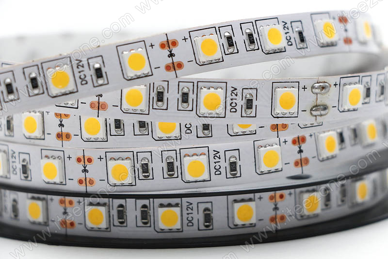 LED Strip เส้น 5050 ม้วน 5 เมตร สี Warm white 4000K (ไม่กันน้ำ IP20)