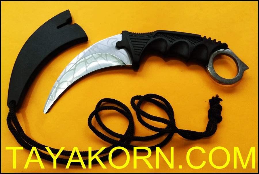 มีดซ้อมควง คารัมบิตไวท์สไปเดอร์ White Spyder Karambit Trainer Knife