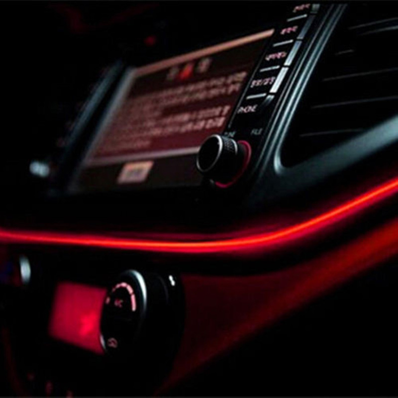 EL Wire 5 เมตร + รางถ่าน AA 2 ก้อน / สีน้ำเงิน