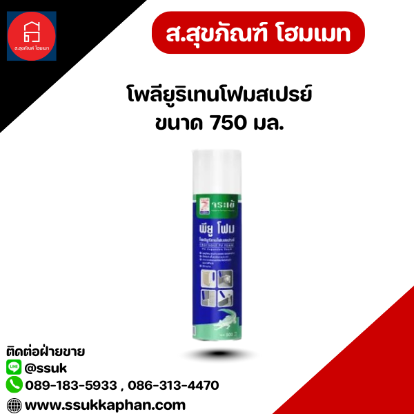 โพลียูริเทนโฟมสเปรย์ ขนาด 750 มล.