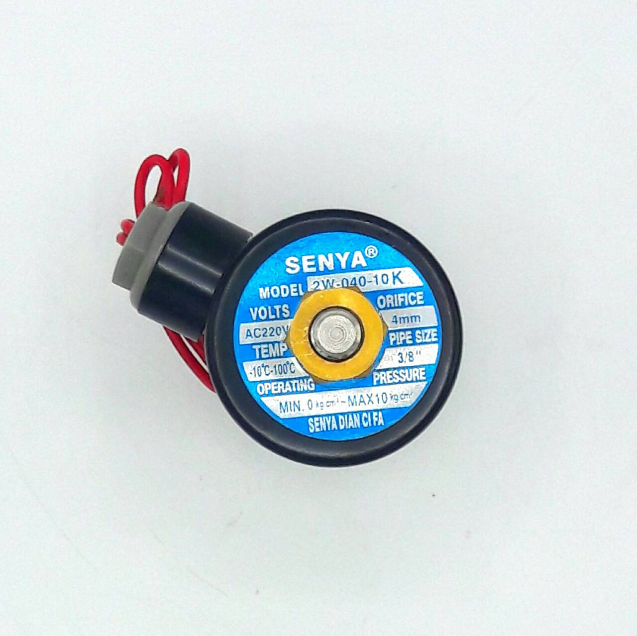 โซลินอยด์วาล์ว วาล์วไฟฟ้า วาวล์น้ำ วาล์วลม วาล์วสแตนเลส N/O(ปกติเปิด) 220V AC 3/8"