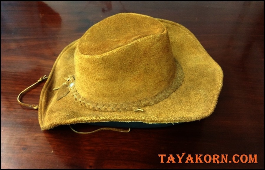 หมวกคาวบอยหนังกวางแท้ประกบหนังวัวกลับ