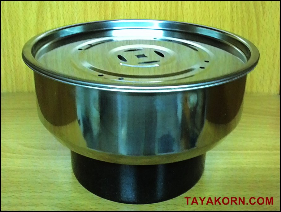 ถาดสแตนเลสรองน้ำชา ขนาด 19 ซม. Stainless Tea Tray O1