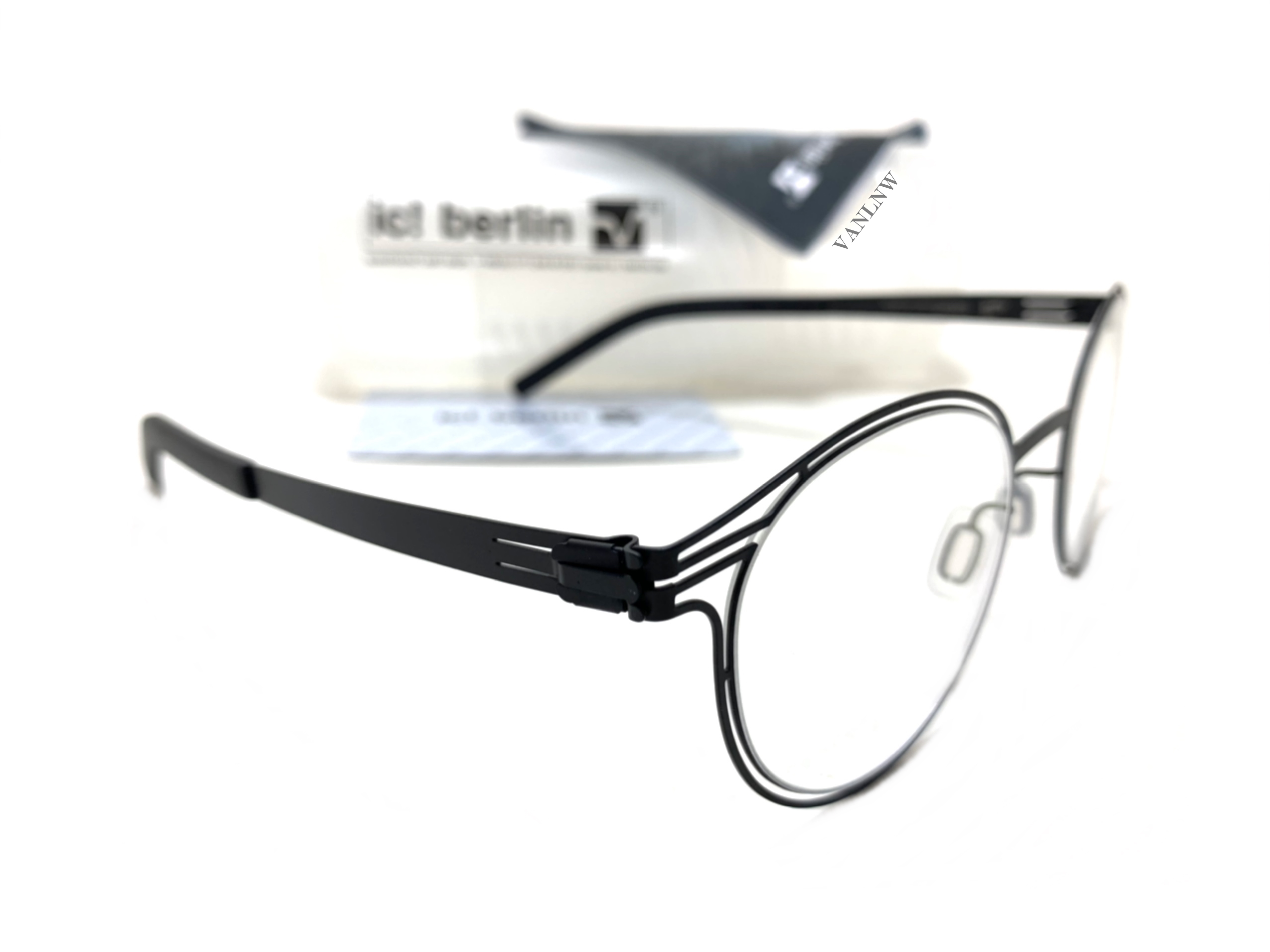 แว่นสายตา ic berlin purity black ขนาด 49-23 mm. <ดำ>