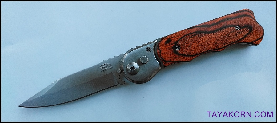 มีดสปริง ไพน์วู้ด แบบซี PineWood C Folding spring Knife TKFD-PW3