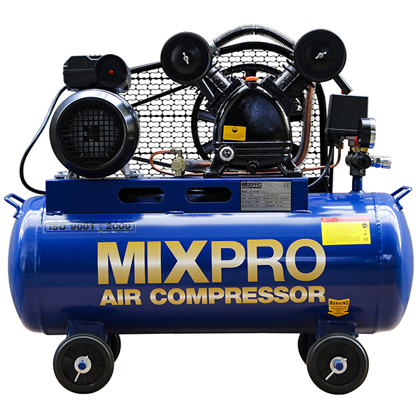 MIXPRO เครื่องปั๊มลม แรงลม 8 Bar ปริมาณลม 100ลิตร (แบบสายพาน) MIXPRO เครื่องปั๊มลม แรงลม 8 Bar ปริมาณลม 100ลิตร (แบบสายพาน) น้ำเงิน