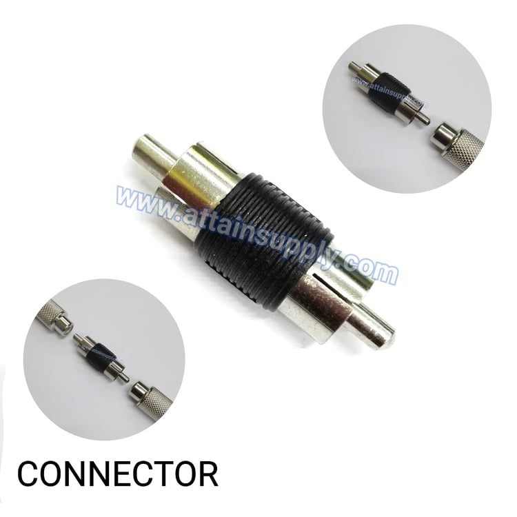 P.RCA-P.RCA CONNECTOR/BLACK