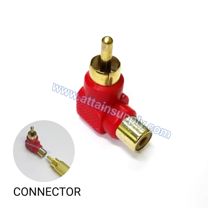 P.RCA-J.RCA CONNECTOR/RED
