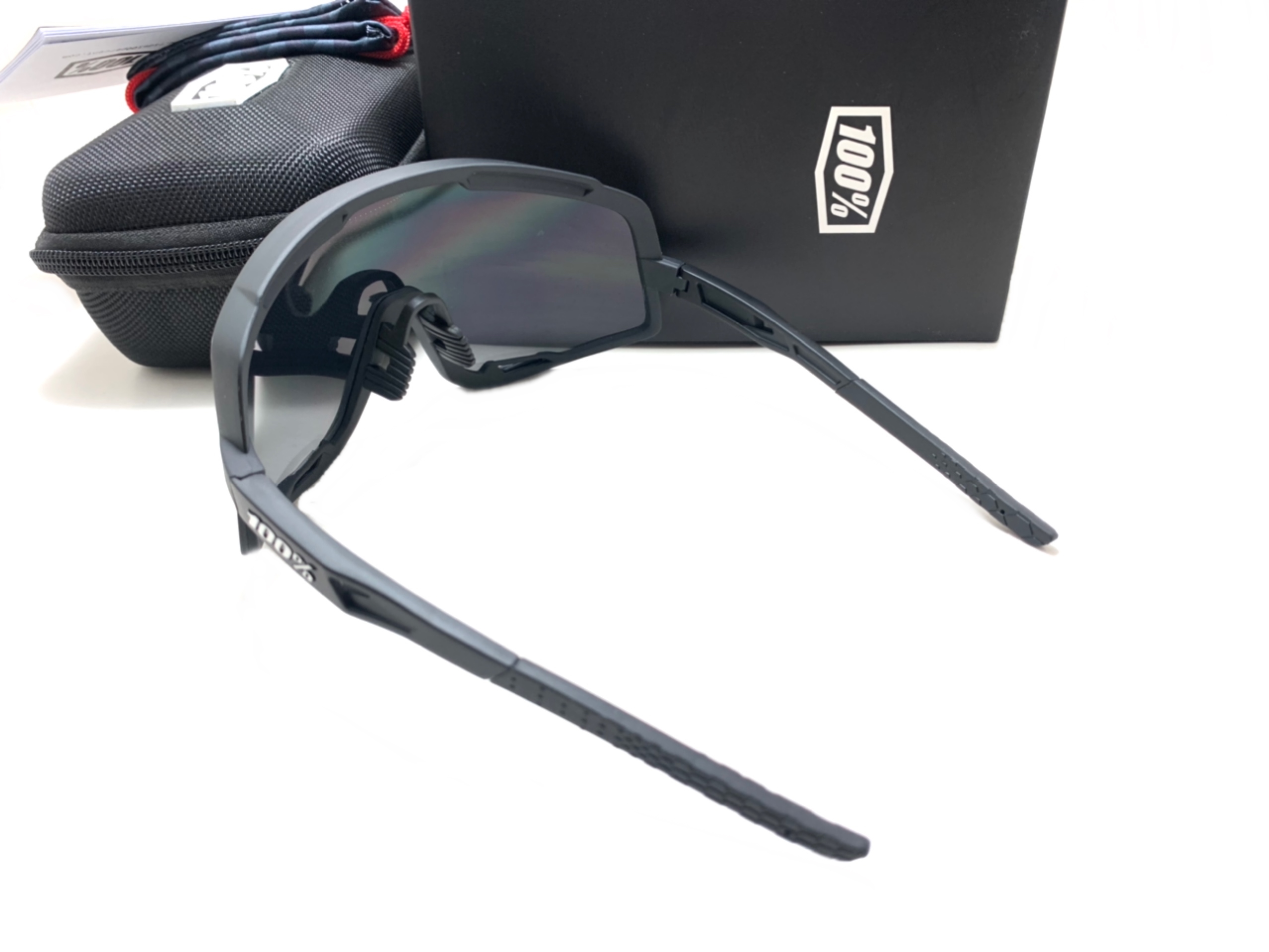 แว่นกันแดด แว่นปั่นจักรยาน 100% Speedcraft Glendale <Soft Tact Black Smoke Lens>