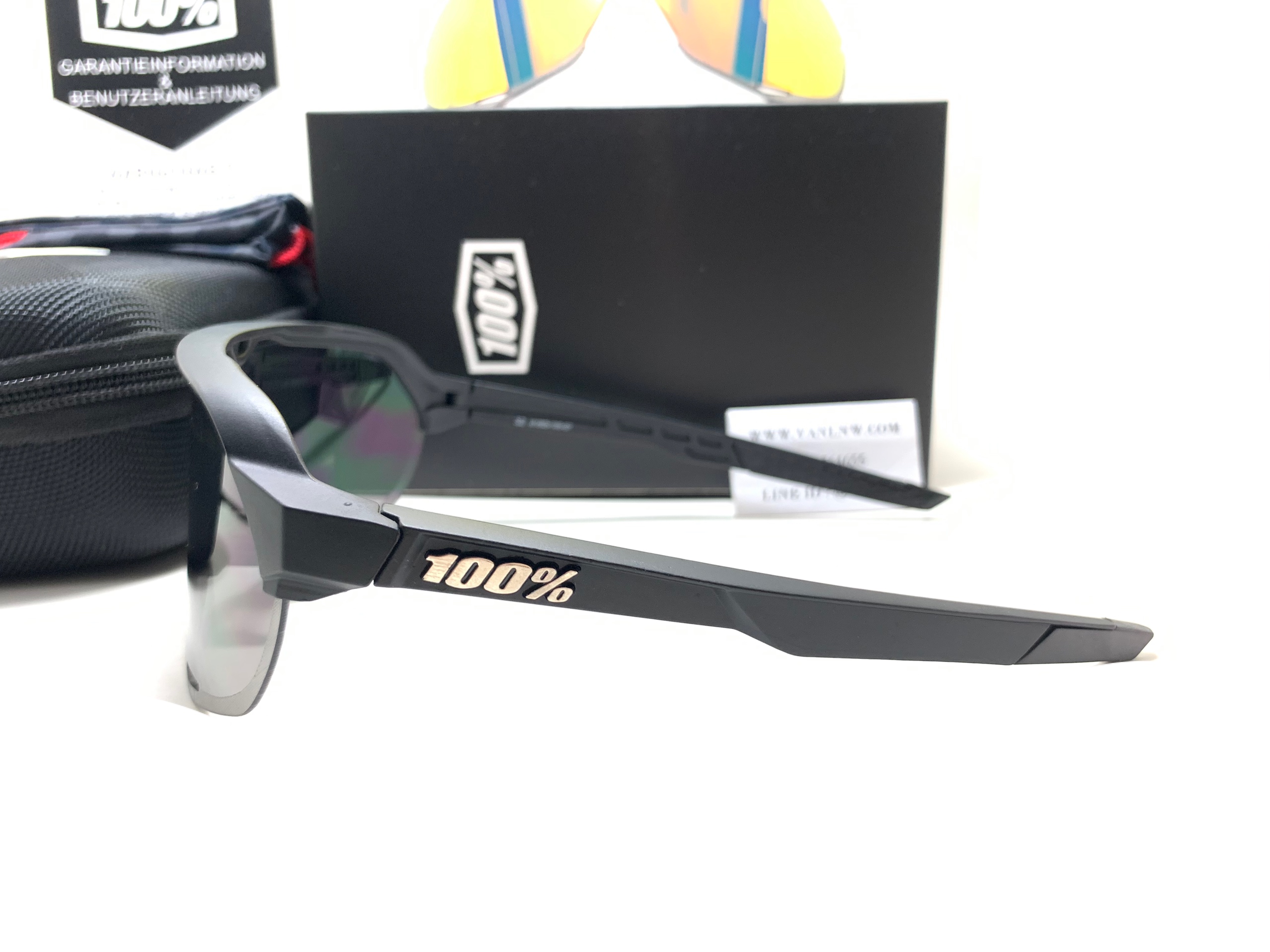 แว่นกันแดด แว่นตาปั่นจักรยาน 100% Speedcraft S2 61003-100-75 Matte black / Nero รุ่นใหม่ล่าสุด 2018