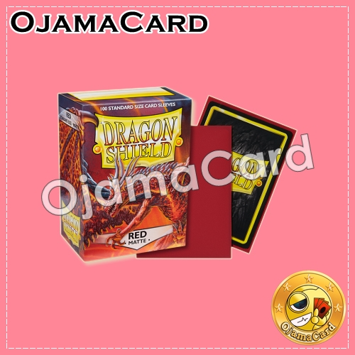 Dragon Shield Standard Size Card Sleeves — Red • Matte「100ct.」