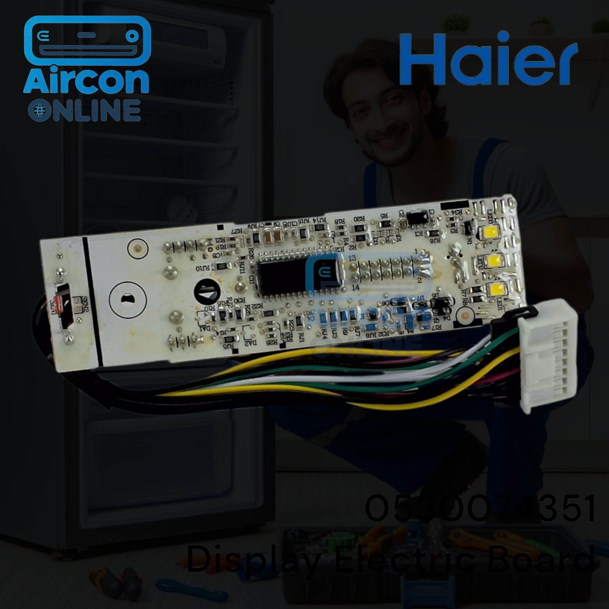 Display Board สำหรับตู้เย็น HAIER รหัส 0530074351 ของแท้ ใหม่ มือ 1