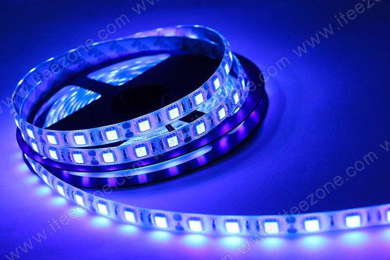 LED Strip เส้น ม้วน 5 เมตร Black light UV (กันน้ำ IP65)
