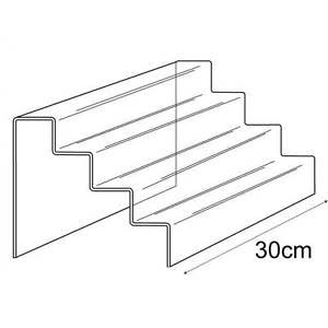 บันไดอะครีลิค 4 ขั้น 12 นิ้ว (30x26x16cm.) โชว์สินค้า **มีสินค้าพร้อมส่ง ใส / ดำ ชิ้น